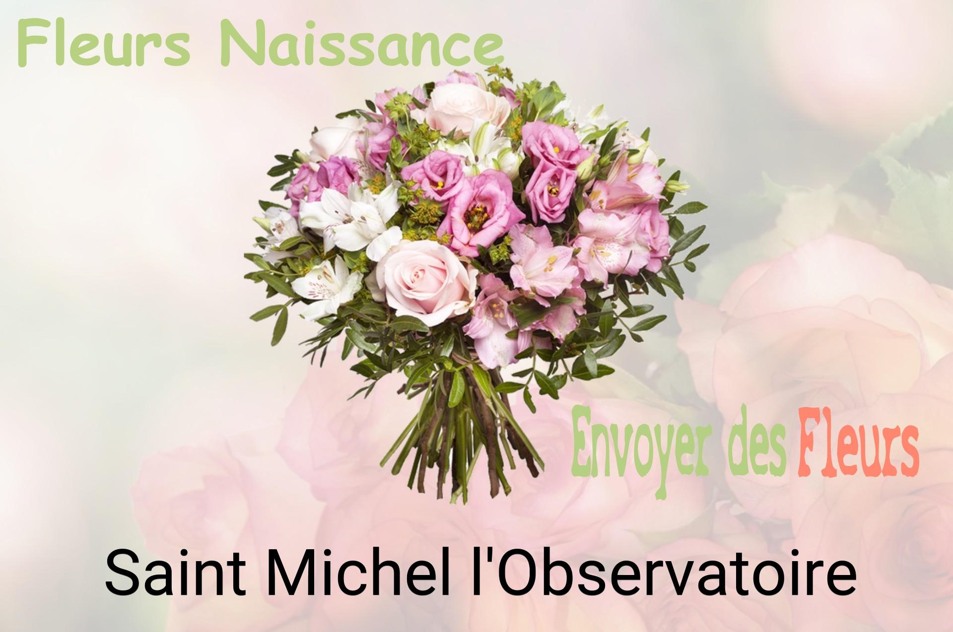 Bouquet de fleurs de naissance livré à Saint-Michel-l'Observatoire